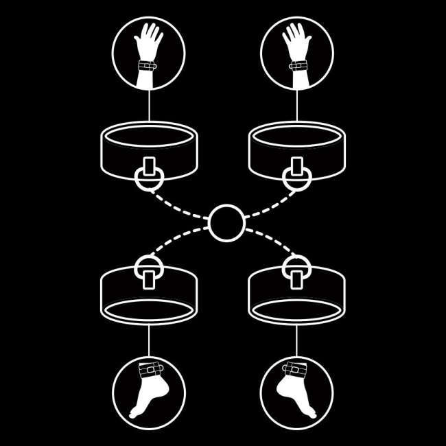 FETISH SUBMISSIVE ANKLE & WRIST HOGTIE SET