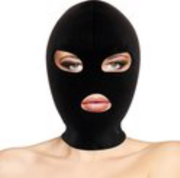Darkness hoodkap met ogen en mondgat